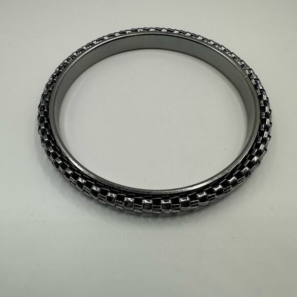 Unbranded Gunmetal Tone Mesh Bangle Bracelet Biker Goth Steampunk Punk - Picture 11 of 11